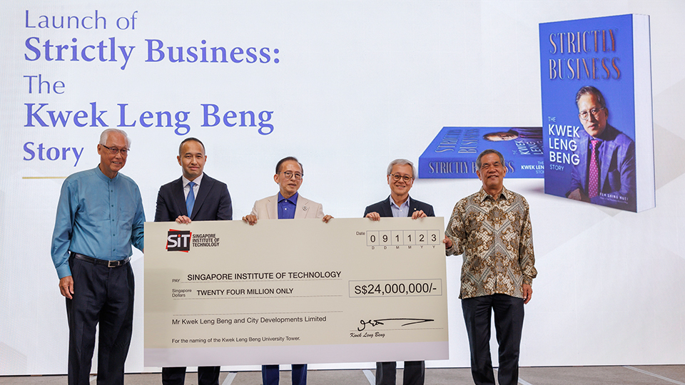 Mr Kwek Leng Beng marks the launch of his biography with a S$24 million donation to Singapore Institute of Technology