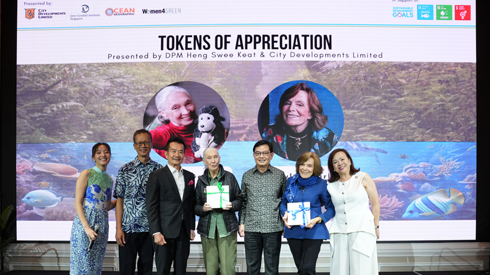 Guardians of the earth for nature and the ocean - world-renowned conservationists Dr Jane Goodall and Dr Sylvia Earle unite in a historic collaboration in Singapore